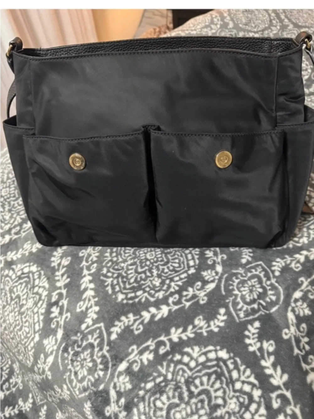 Tory Burch Black Nylon Crossbody Baby Bag